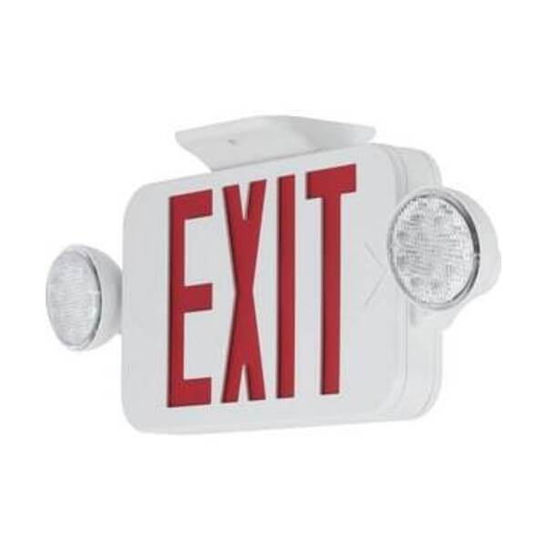 PROGRESS EXIT/EMERG COMBO RED.