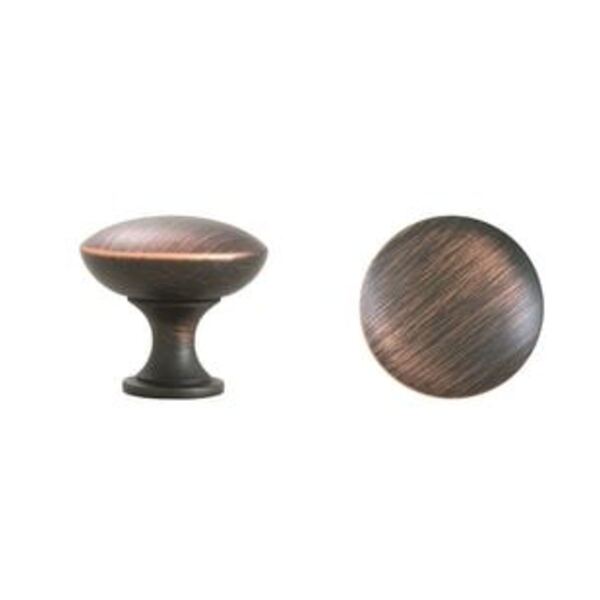 DEISGN HOUSE MUSHROOM KNOB 11/4 ZINC BRZ 5 PK