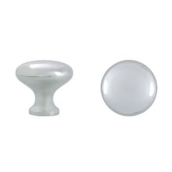 DEISGN HOUSE MUSHROOM KNOB 11/4 ZINC CP 5 PK