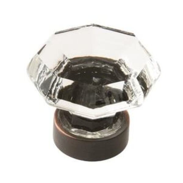 AMEROCK LLC 1-5/16 in. Cabinet Knob in Clear and Oil Rubbed Bronze
