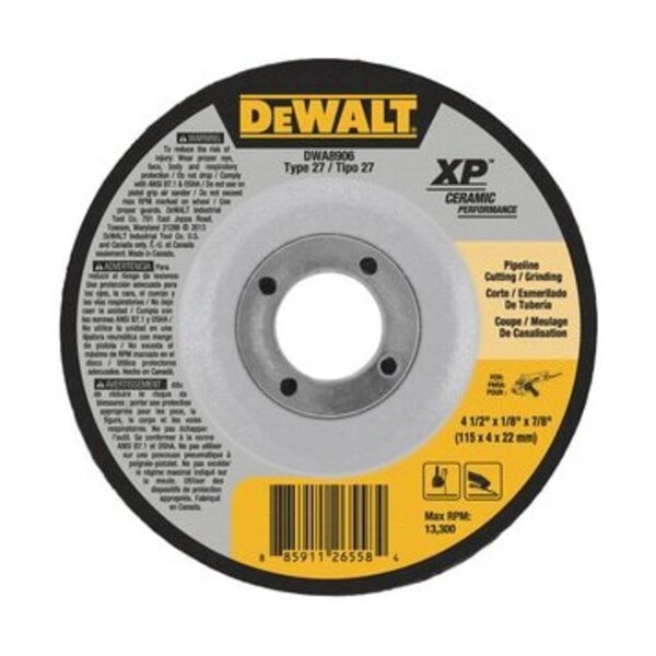 DEWALT 4-1/2 X 1/8 X 7/8 CERAMIC ABR