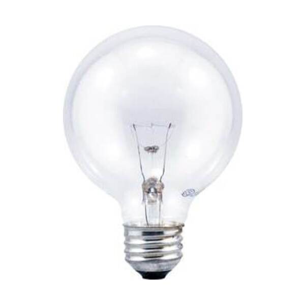SYLVANIA G25 BULB 40W MED BASE CLEAR 3PK