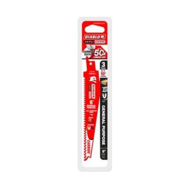 DIABLO TOOLS 6 CT GP RECIP BLD 3PK