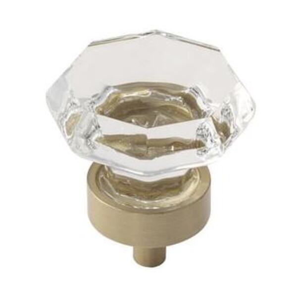 AMEROCK LLC 1-5/16 in. Cabinet Knob in Clear and Golden Champagne