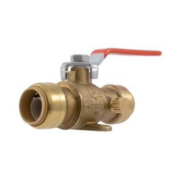 SHARKBITE USA 3/4 in. DZR Brass Push 200# Ball Valve