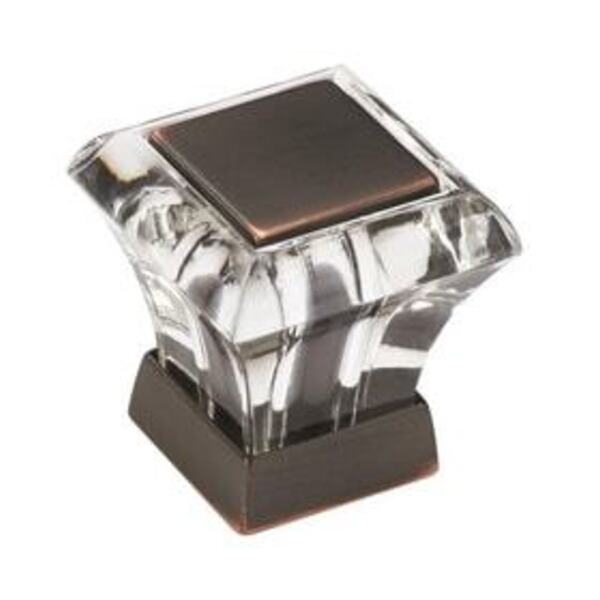 AMEROCK LLC Abernathy 1-1/16 in (27 mm) Length Clear/Oil-Rubbed Bronze Cabinet Knob
