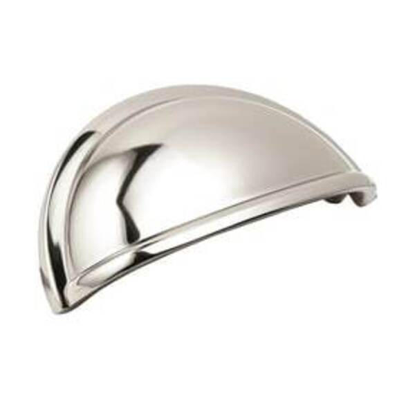 AMEROCK LLC Cup Pulls 3 in (76 mm) Center-to-Center Polished Nickel Cabinet Cup Pull