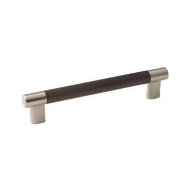 AMEROCK LLC Esquire 6-5/16 in (160 mm) Center-to-Center Satin Nickel/Oil-Rubbed Bronze Cabinet Pull