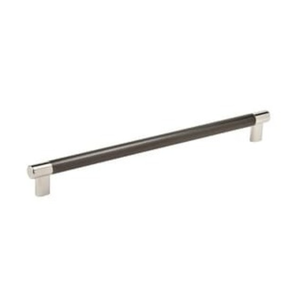AMEROCK LLC Esquire 12-5/8 in (320 mm) Center-to-Center Polished Nickel/Gunmetal Cabinet Pull
