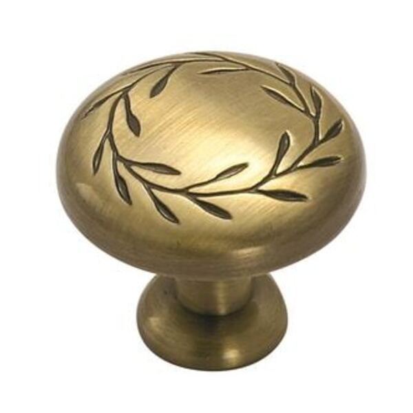 AMEROCK LLC Nature's Splendor 1-5/16 in (33 mm) Diameter Elegant Brass Cabinet Knob