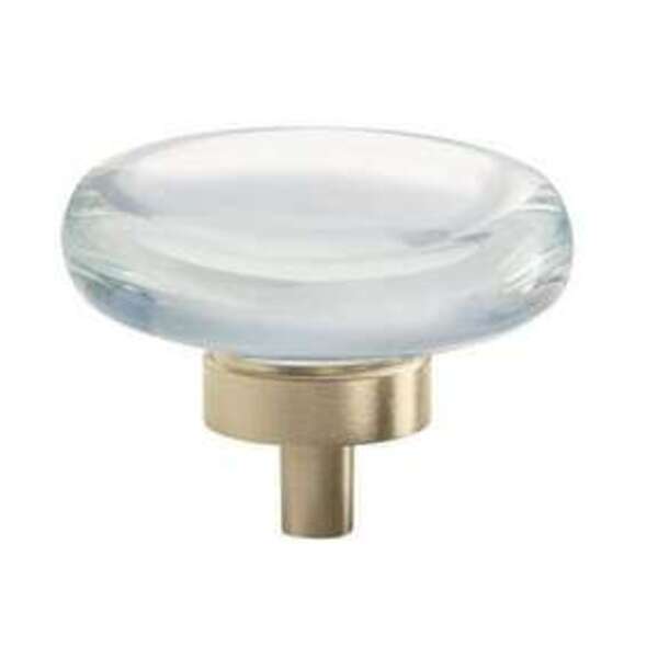 AMEROCK LLC Glacio 1-3/4 in (44 mm) Diameter Clear/Golden Champagne Cabinet Knob