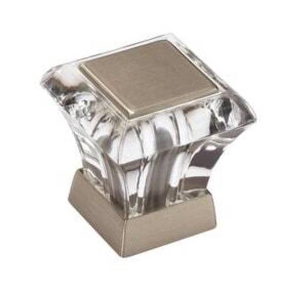 AMEROCK LLC Abernathy 1-1/16 in (27 mm) Length Clear/Satin Nickel Cabinet Knob