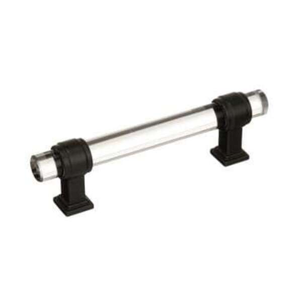 AMEROCK LLC Glacio 3-3/4 in (96 mm) Center-to-Center Clear/Black Bronze Cabinet Pull