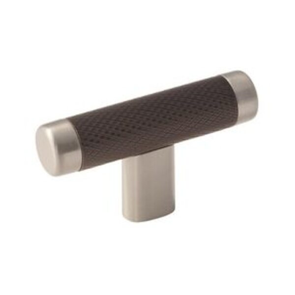 AMEROCK LLC Esquire 2-5/8 in (67 mm) Length Satin Nickel/Oil-Rubbed Bronze Cabinet Knob