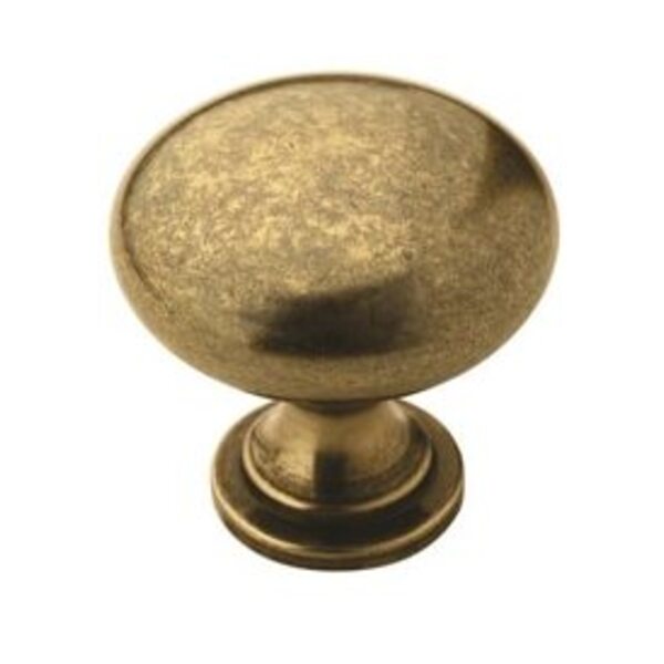 AMEROCK LLC Allison Value 1-1/4 in (32 mm) Diameter Burnished Brass Cabinet Knob
