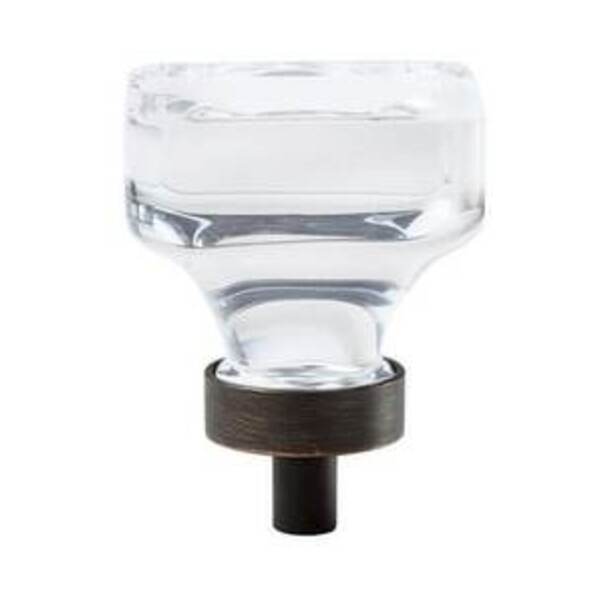 AMEROCK LLC Glacio 1-3/8 in (35 mm) Length Clear/Oil-Rubbed Bronze Cabinet Knob