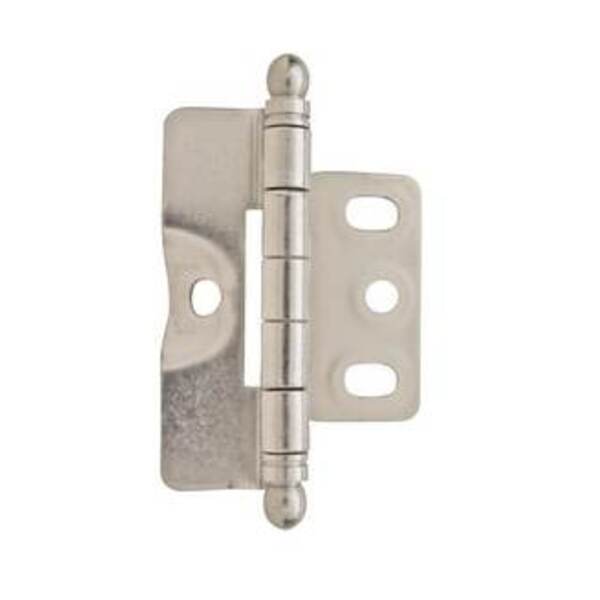 AMEROCK LLC 3/4 in (19 mm) Door Thickness Full Inset, Full Wrap, Ball Tip Satin Nickel Hinge