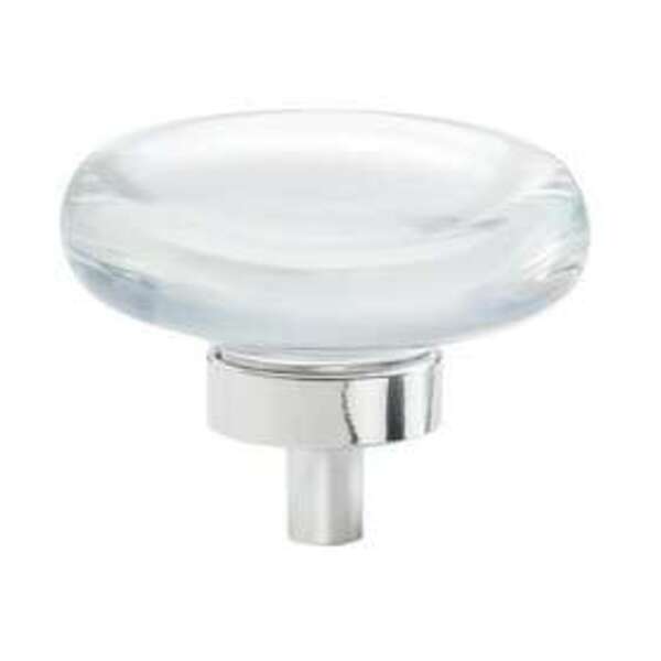 AMEROCK LLC Glacio 1-3/4 in (44 mm) Diameter Clear/Polished Nickel Cabinet Knob