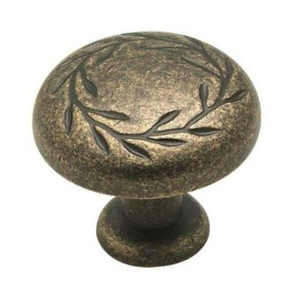 AMEROCK LLC Nature's Splendor 1-5/16 in (33 mm) Diameter Weathered Brass Cabinet Knob