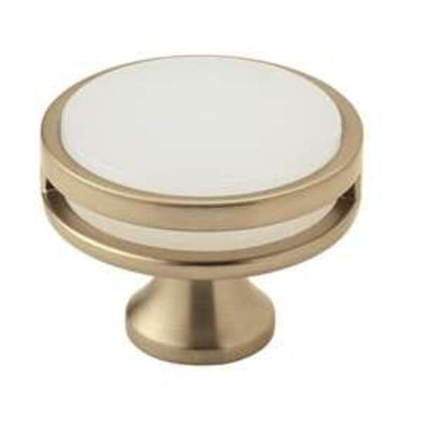 AMEROCK LLC Oberon 1-3/4 in (44 mm) Diameter Golden Champagne/Frosted Cabinet Knob