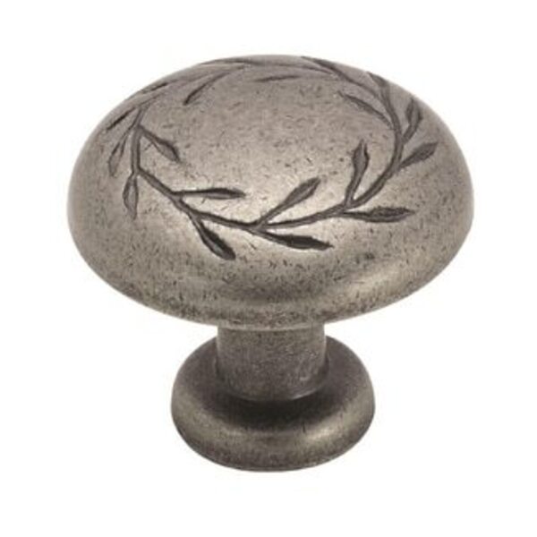 AMEROCK LLC Nature's Splendor 1-5/16 in (33 mm) Diameter Weathered Nickel Cabinet Knob
