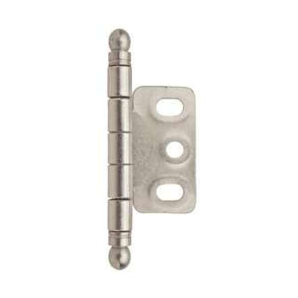 AMEROCK LLC 3/4 in (19 mm) Door Thickness Full Inset, Partial Wrap, Ball Tip Satin Nickel Hinge