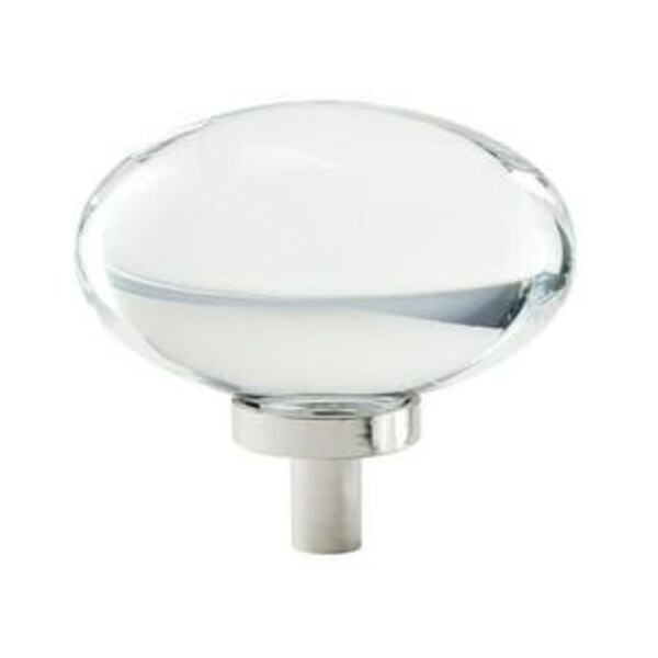 AMEROCK LLC Glacio 1-3/4 in (44 mm) Length Clear/Polished Nickel Cabinet Knob