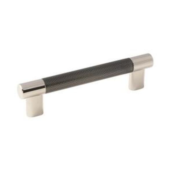 AMEROCK LLC 5-15/16 in. Center-to-Center Cabinet Pull in Polished Nickel and Gun Metal
