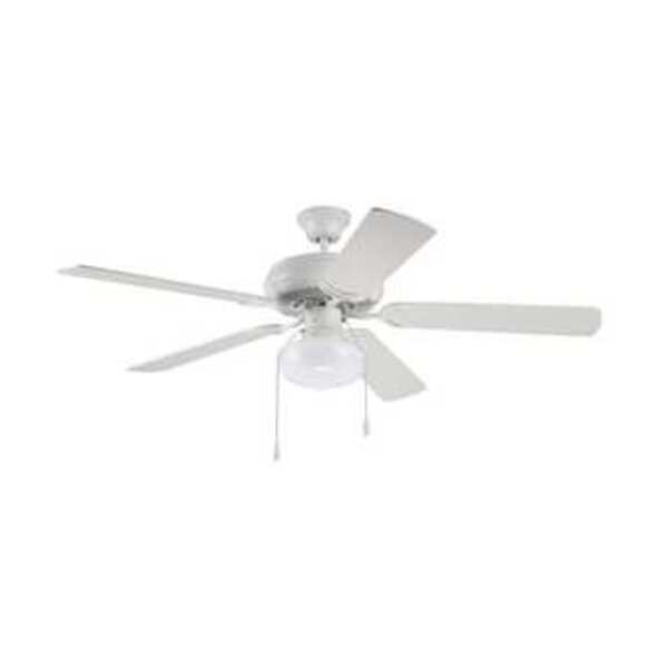 WESTCRAFT CCY WC 52 FAN 5BLD WHITE W/LGHT KIT