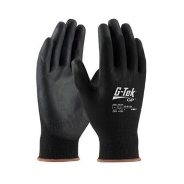 PROTECTIVE INDUSTRIAL PRODUCTS NYL GLV POLYURE PALM LG BLAC 12 PR