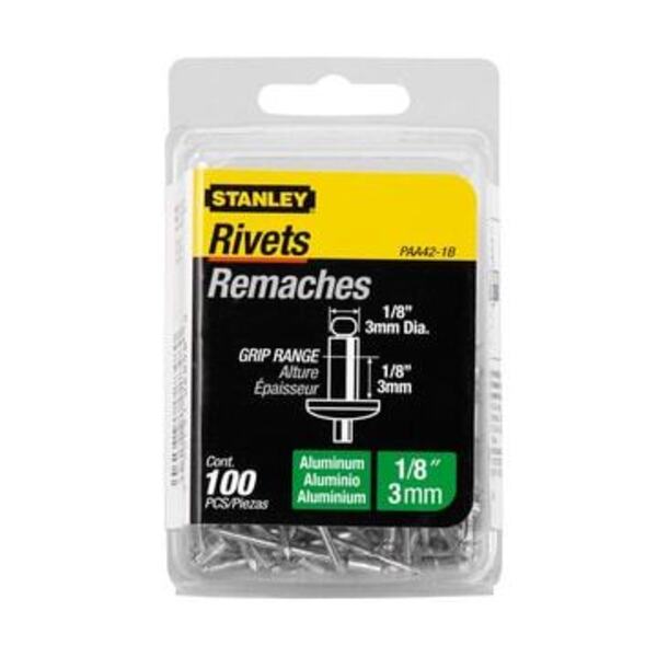 STANLEY RIVET ALUM 1/8 X 1/8 100PK