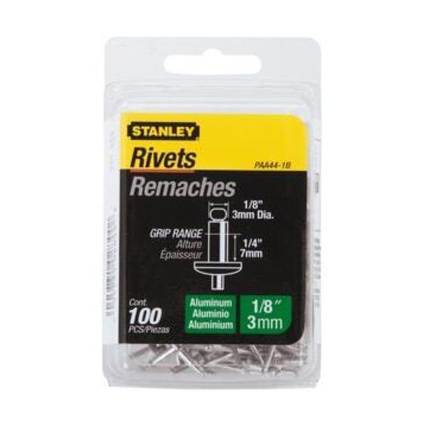 STANLEY RIVET ALUM 1/8 X 1/4 100PK