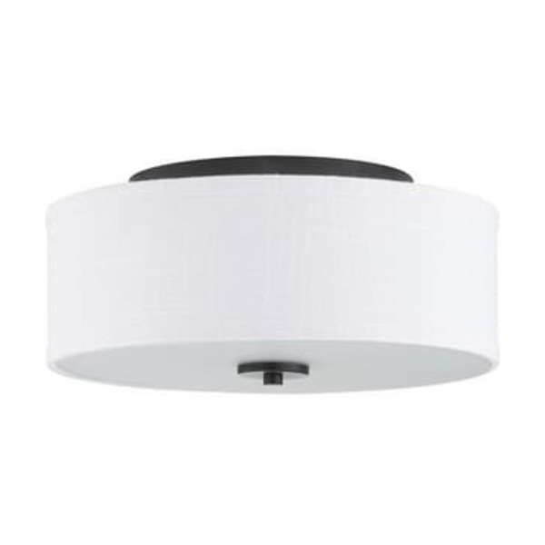 PROGRESS LIGHTING LLC 13 in. 60W 2-Light Medium E-26 Incandescent Flush Mount Ceiling Fixture in Graphite
