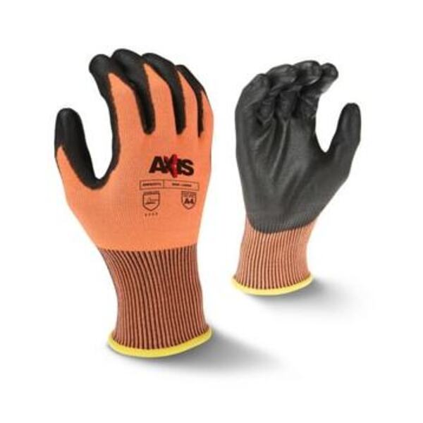 RADIANS INC L Size 13 ga High Tenacity Nylon and Fiberglass Gloves Hi-Viz Orange with Black