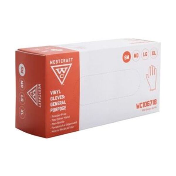 WESTCRAFT DISPBL VINYL PF GLV SM 100/BX