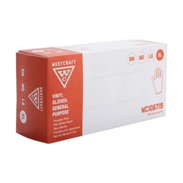 WESTCRAFT *TRN DISPBL VINYL PF GLV XL 100/BX