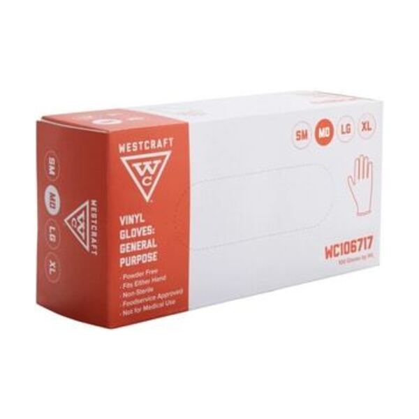 WESTCRAFT DISPBL VINYL PF EXAM MD 100/BX