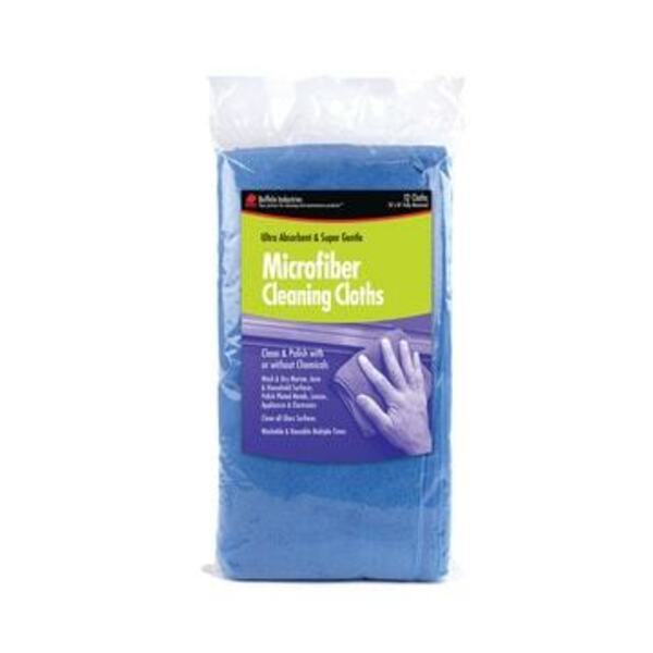 BUFFALO INDUSTRIES 16X16 MICROF CLEANING CLO 12/PK