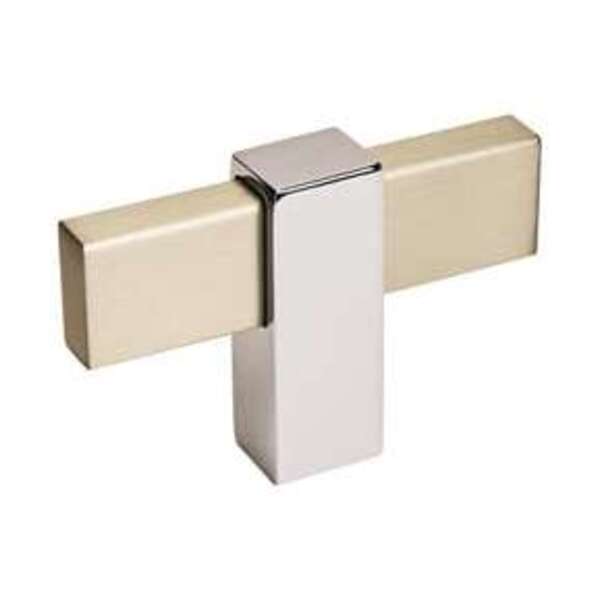 AMEROCK LLC MULINO 2-3/8 IN (60 MM) LENGTH SILVER CHAMPAGNE/POLISHED CHROME CABINET KNOB