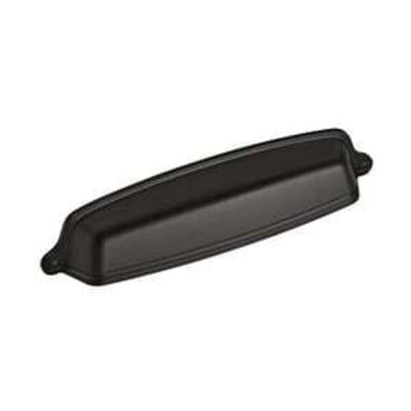 AMEROCK LLC Allison Value Hardware 5-1/16 in (128 mm) Center-to-Center Matte Black Cabinet Cup Pull