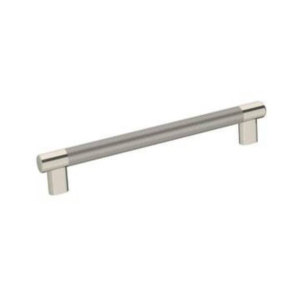 AMEROCK LLC ESQUIRE 8 IN (203 MM) CENTER-TO-CENTER POLISHED NICKEL/STAINLESS STEEL CABINET PULL