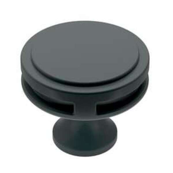 AMEROCK LLC OBERON 1-3/8 IN (35 MM) DIAMETER MATTE BLACK CABINET KNOB