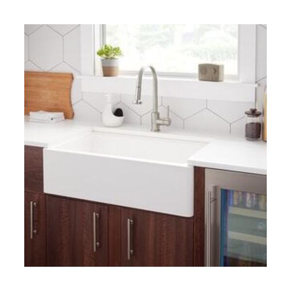 SIGNATURE HARDWARE 33X20 APRON FRNT SGL BOWL WHIT