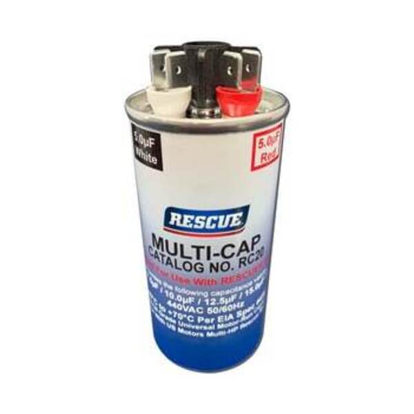 US ELECTRICAL MOTORS 2.5 - 20 mfd 440/370V Round Multi Capacitor