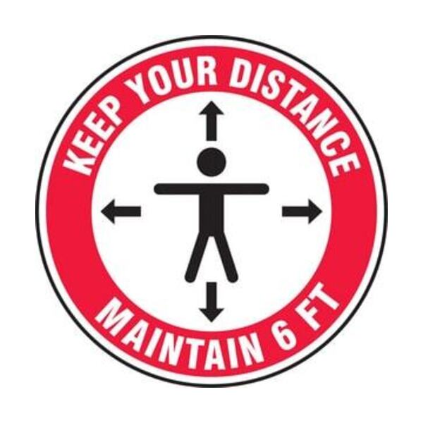 ACCUFORM KEEP 6FT DISTANCE SIGN