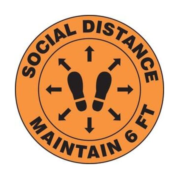 ACCUFORM KEEP 6FT DISTANCE SIGN