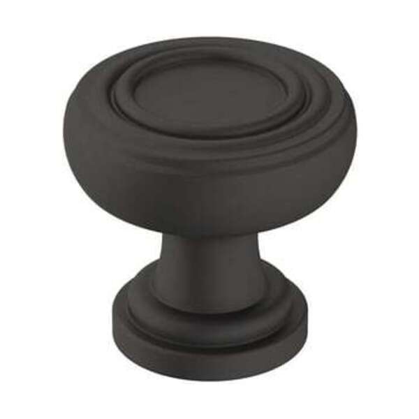 AMEROCK LLC VILLE 1-1/8 IN 29 MM DIAMETER MATTE BLACK CABINET KNOB