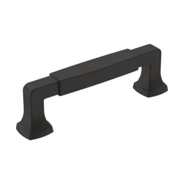 AMEROCK LLC STATURE 3-3/4 IN 96 MM CENTER-TO-CENTER MATTE BLACK CABINET PULL