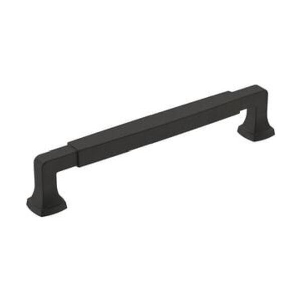 AMEROCK LLC STATURE 6-5/16 IN 160 MM CENTER-TO-CENTER MATTE BLACK CABINET PULL