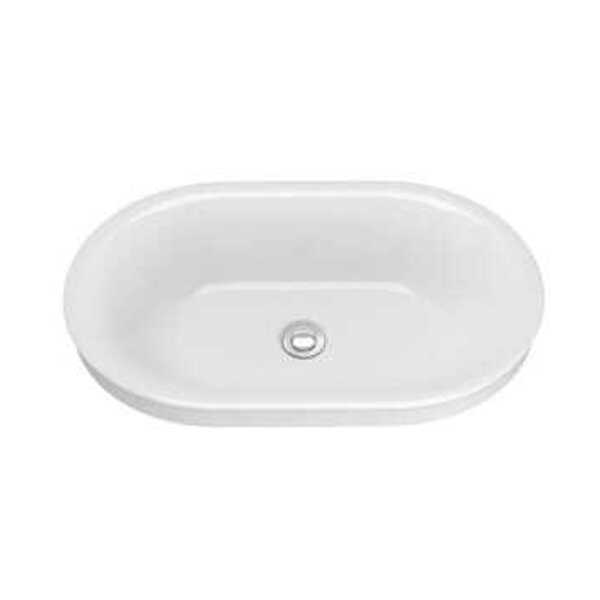 AS AMERICA INC 22-1/2 x 14 in. Oval Drop-in Bathroom Sink in White